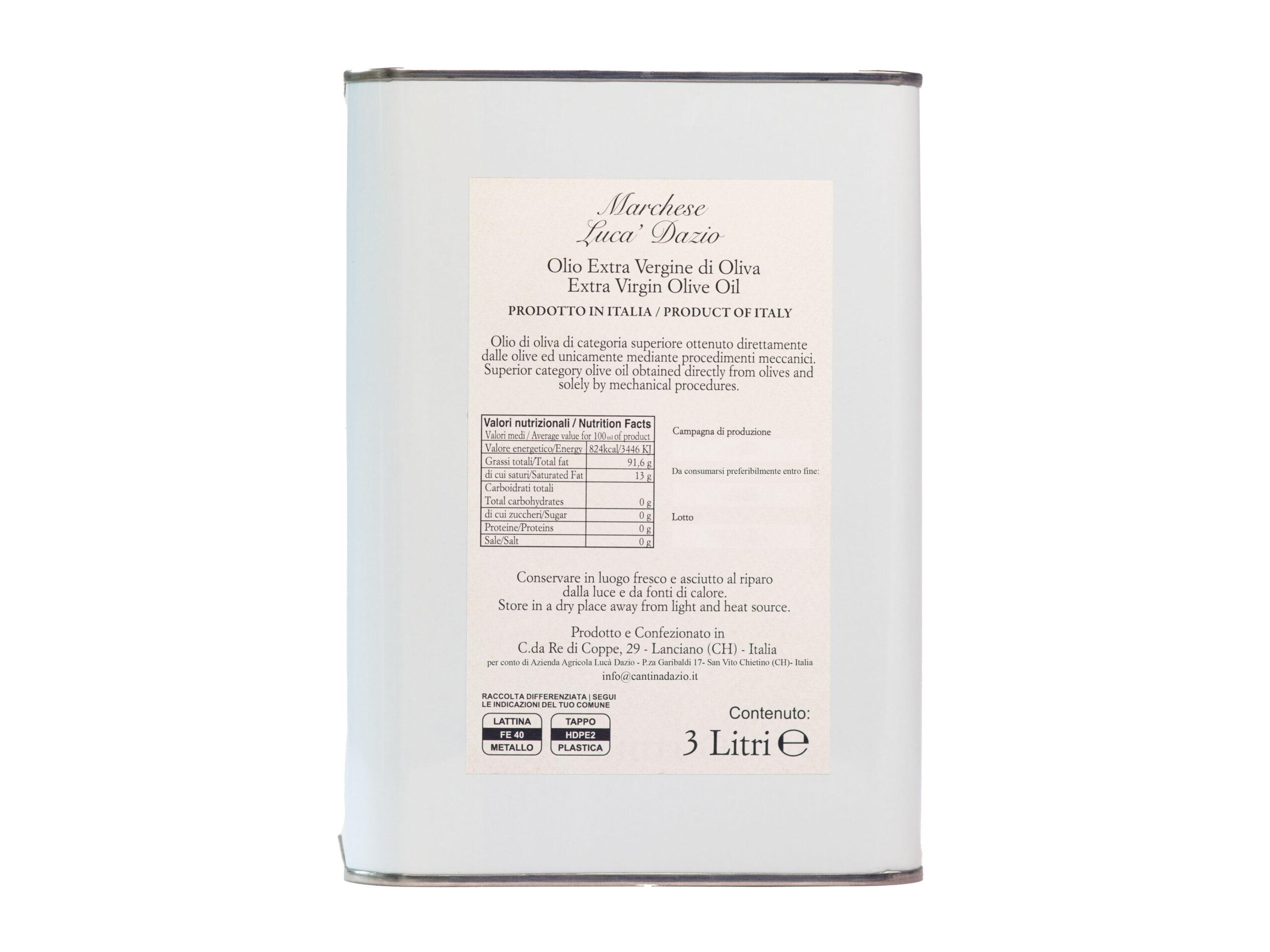Extra virgin olive oil - 3 L Can - Image 3